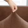 Kép 4/5 - Hosszú barna bársonyos székhuzat teljes székre