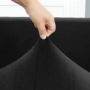 Kép 4/5 - Hosszú fekete bársonyos székHuzat teljes székre