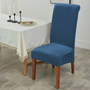 Kép 1/5 - Hosszú kék bársonyos székHuzat teljes székre