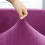 Kép 4/5 - Hosszú lila bársonyos székHuzat teljes székre