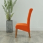 Kép 3/5 - Hosszú narancssárga bársonyos székHuzat teljes székre