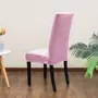 Kép 3/5 - Rózsaszín bársonyos székHuzat teljes székre