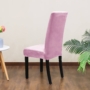 Kép 3/5 - Rózsaszín bársonyos székhuzat teljes székre