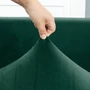 Kép 4/5 - Sötétzöld bársonyos székHuzat teljes székre