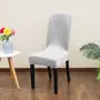 Kép 1/5 - Világosszürke bársonyos székHuzat teljes székre