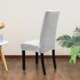 Kép 3/5 - Világosszürke bársonyos székHuzat teljes székre