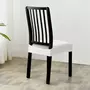 Kép 1/5 - Fehér bársonyos székHuzat nem levehető ülésre