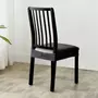 Kép 1/5 - Fekete bársonyos székHuzat nem levehető ülésre