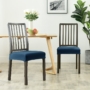 Kép 3/5 - Kék bársonyos székHuzat nem levehető ülésre