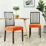 Kép 3/5 - Narancssárga bársonyos székHuzat nem levehető ülésre