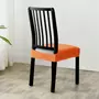 Kép 1/5 - Narancssárga bársonyos székHuzat nem levehető ülésre