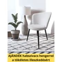 Kép 1/7 - székhuzat JYSK Risskov étkezőszékre szemből halványszürke